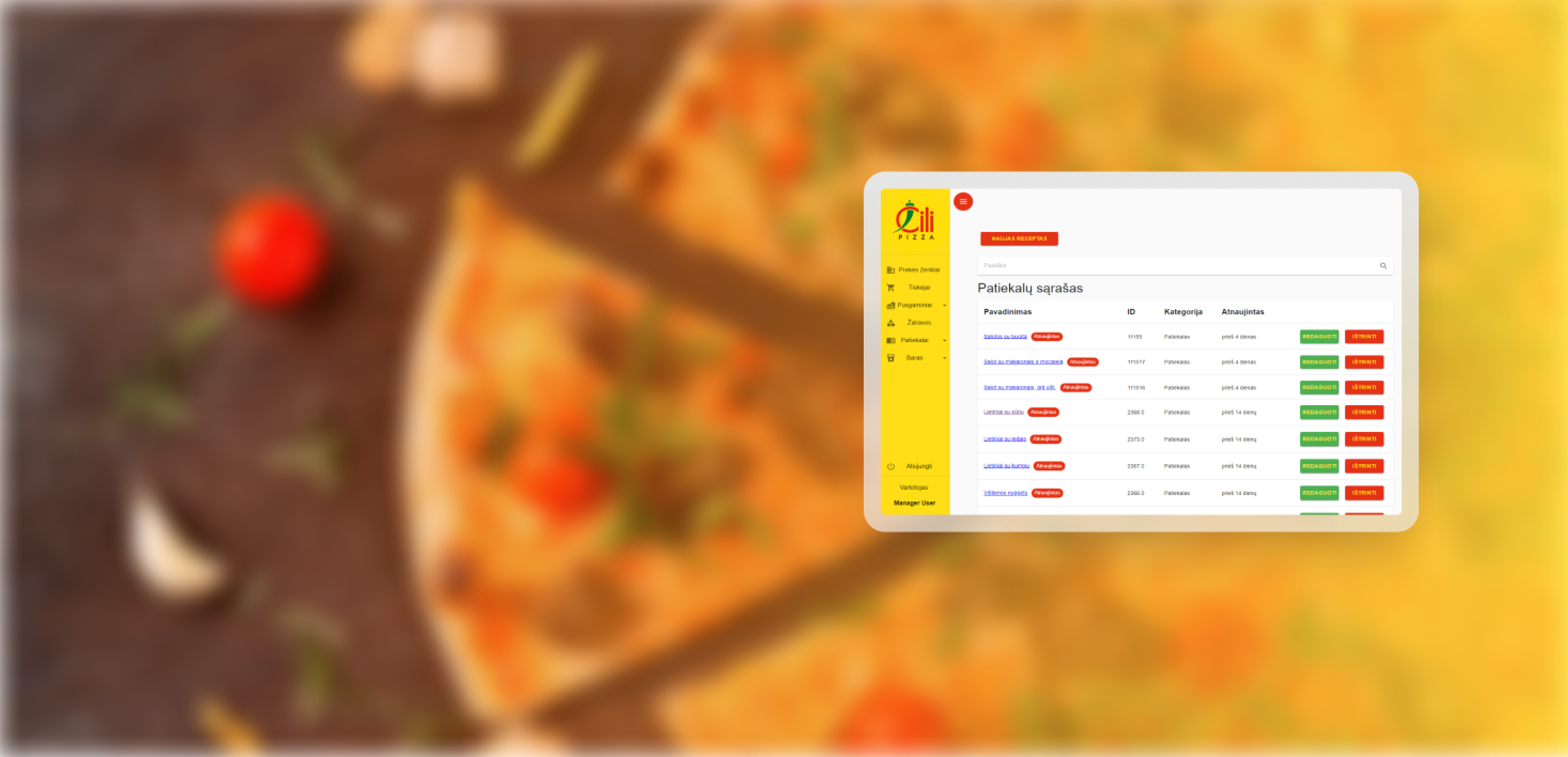 Recipe and Ingredient Management Application Development hero