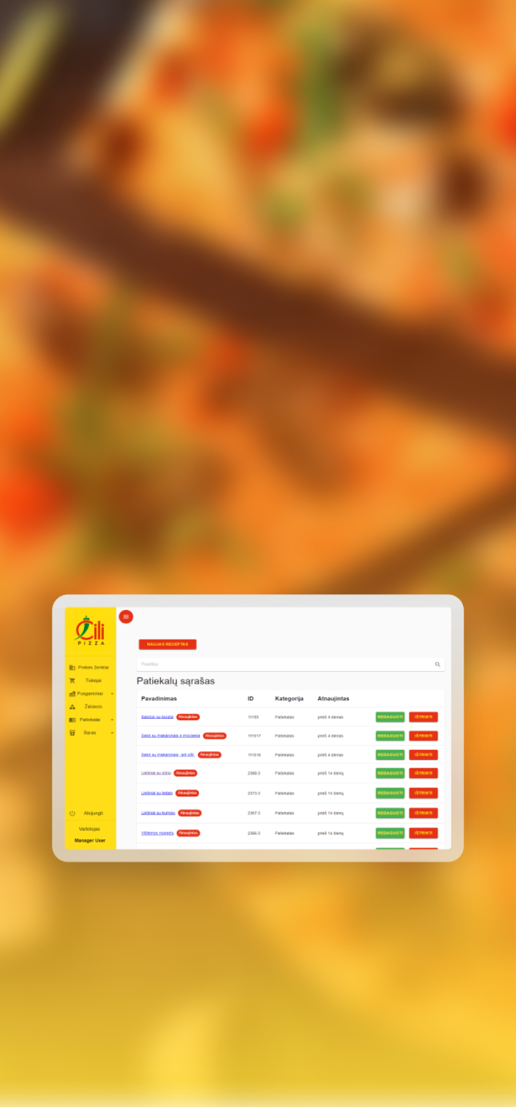 Recipe and Ingredient Management Application Development hero